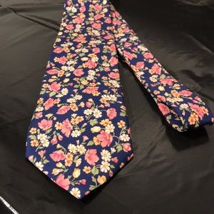 Polo Ralph Lauren Navy Floral Tie Whimsical Silk